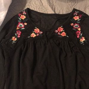 Floral embellished shirt